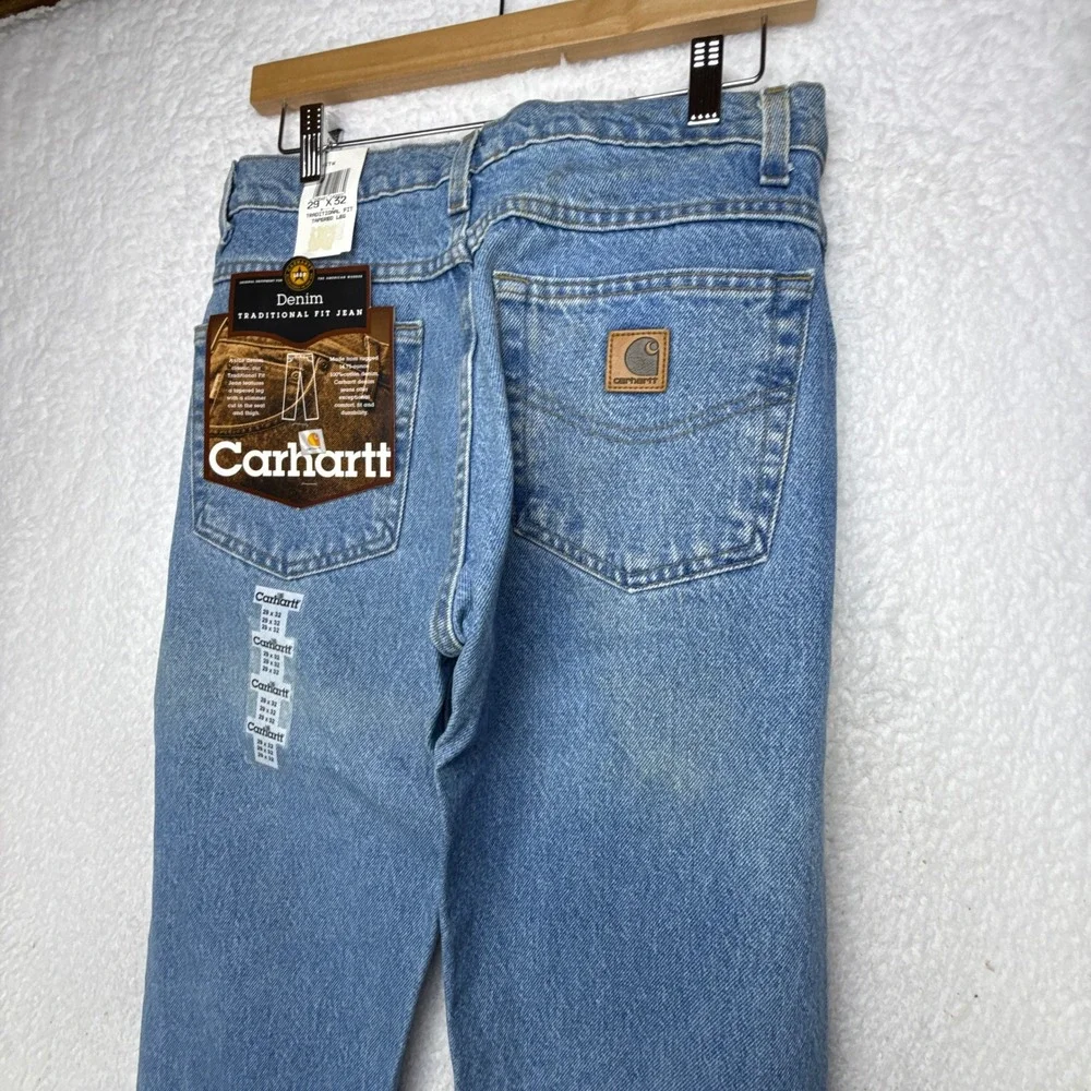 Carhartt Traditional Fit Jean Mens 29x32 Denim B18 STW‎ Light Wash NOS NWT